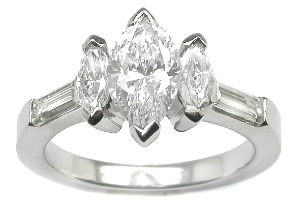 2.10ct T.W. Diamond 18k White Gold Engagement Ring