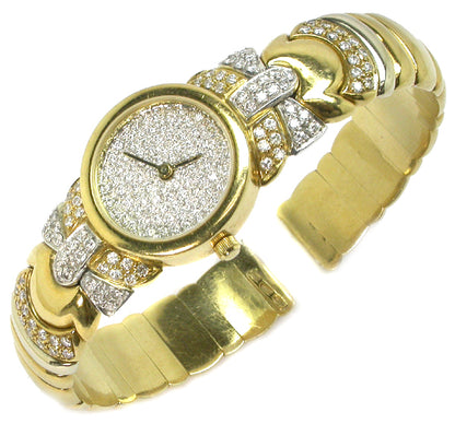 2.15ct Diamond 18k Yellow & White Gold Watch