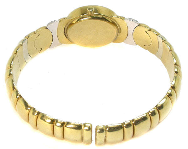 2.15ct Diamond 18k Yellow & White Gold Watch