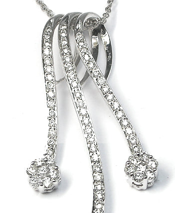 2.20ct Diamond 14k Gold Slide Pendant