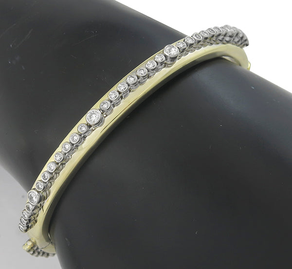2.20ct Diamond Gold Bangle