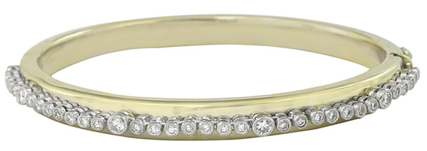 2.20ct Diamond Gold Bangle