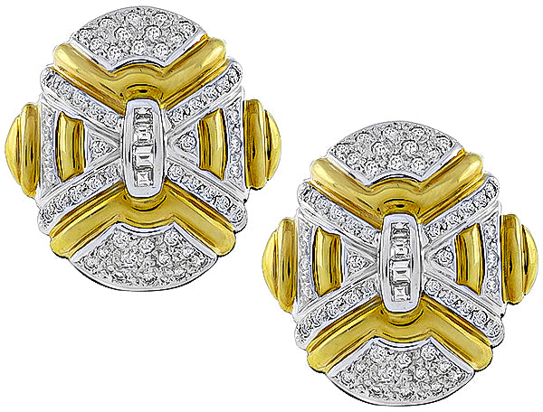 2.20ct Diamond Gold Earrings