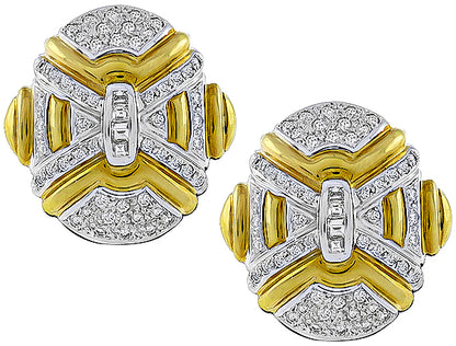 2.20ct Diamond Gold Earrings