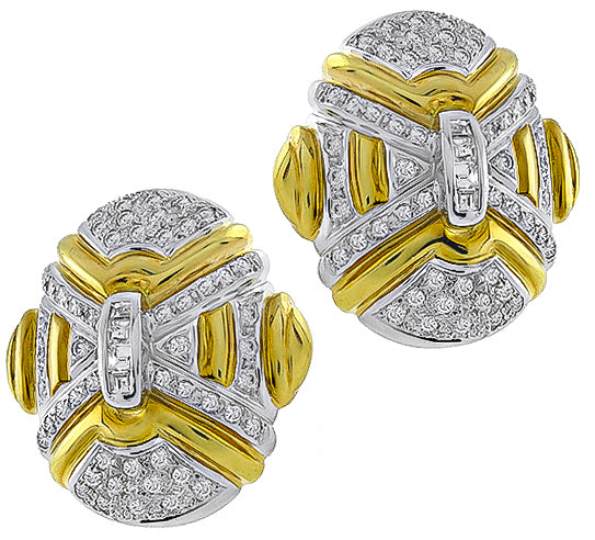2.20ct Diamond Gold Earrings