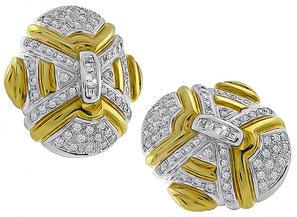 2.20ct Diamond Gold Earrings