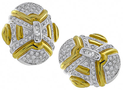 2.20ct Diamond Gold Earrings