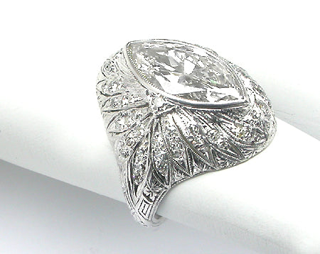 2.20ct Marquise Cut Platinum Ring