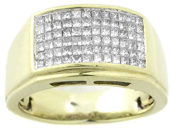 2.20ct Princess Cut Diamond 18k Yellow Gold Ring