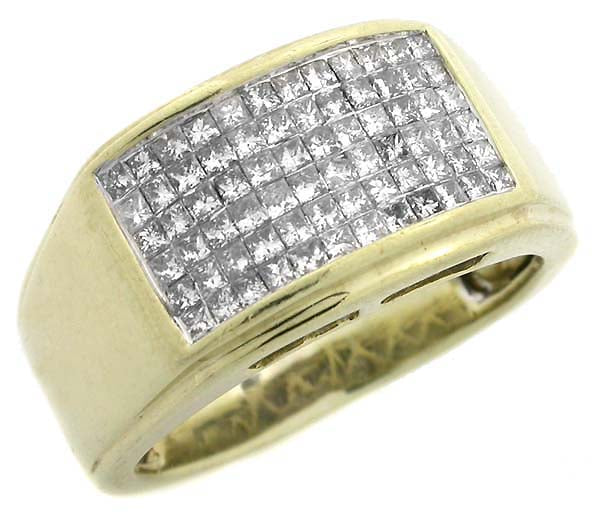 2.20ct Princess Cut Diamond 18k Yellow Gold Ring