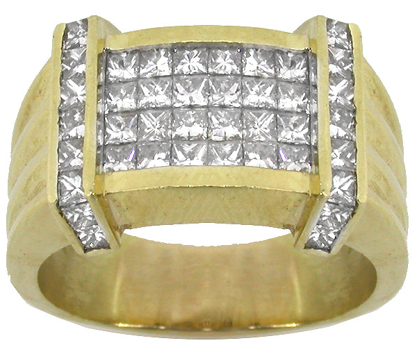 2.20ct Princess Cut Diamond Gold Ring