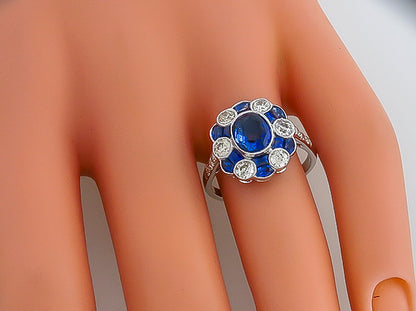 2.20ct Sapphire 0.80ct Diamond Ring