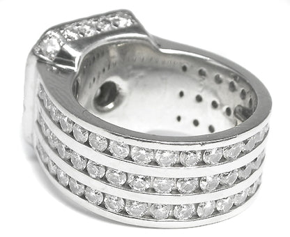 2.24ct Radiant  Cut Diamond 14k White Gold  Ring