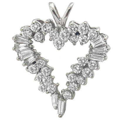 2.25ct Diamond Open Heart Pendant
