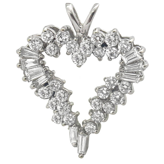 2.25ct Diamond Open Heart Pendant