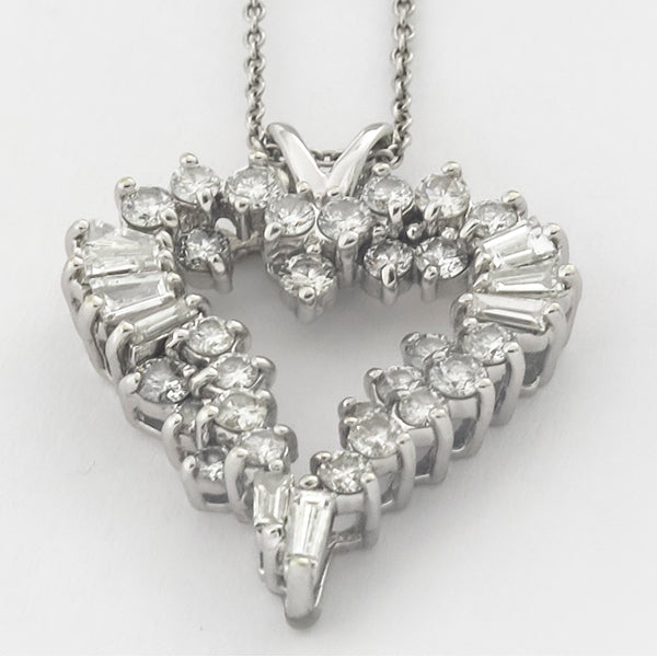 2.25ct Diamond Open Heart Pendant