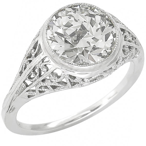 2.29ct Diamond 18k Gold Engagement Ring