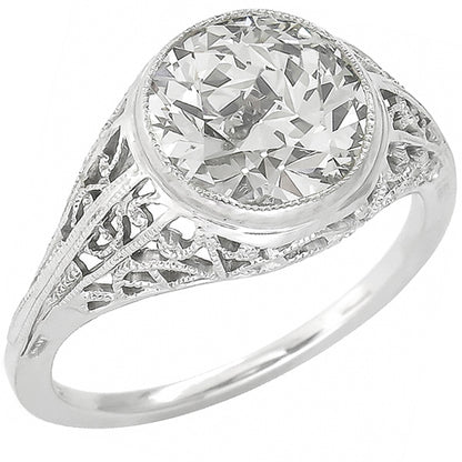 2.29ct Diamond 18k Gold Engagement Ring