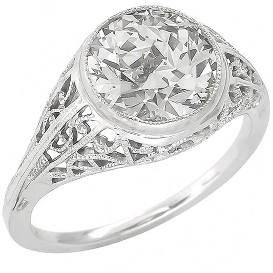 2.29ct Diamond 18k Gold Engagement Ring