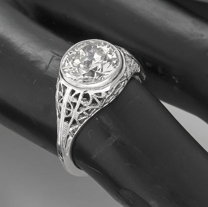 2.29ct Diamond 18k Gold Engagement Ring