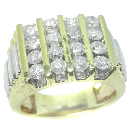 2.40ct Diamond Two Tone 14k Gold Ring
