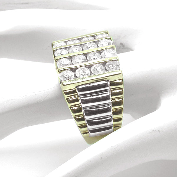 2.40ct Diamond Two Tone 14k Gold Ring