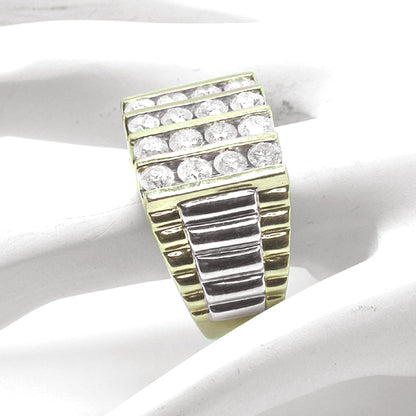 2.40ct Diamond Two Tone 14k Gold Ring