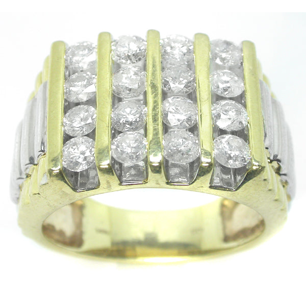 2.40ct Diamond Two Tone 14k Gold Ring