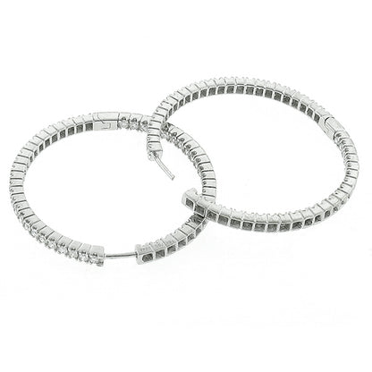 2.48ct Diamond Inside Out Hoops Earrings