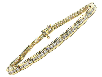 2.50ct Diamond 14k Yellow Gold Bracelet