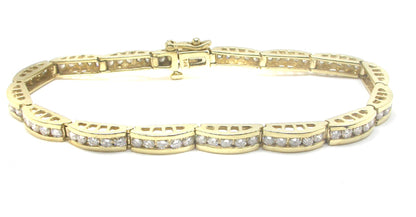 2.50ct Diamond 14k Yellow Gold Bracelet