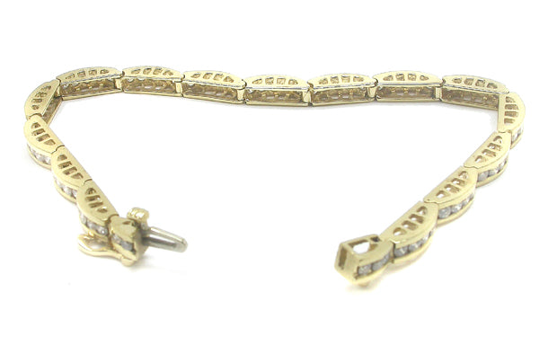 2.50ct Diamond 14k Yellow Gold Bracelet