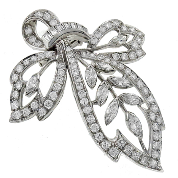 2.50ct  Diamond Floral Pin