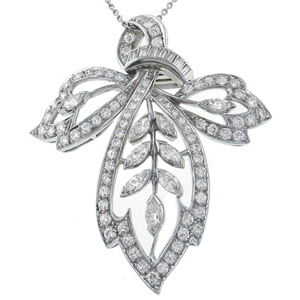 2.50ct  Diamond Floral Pin