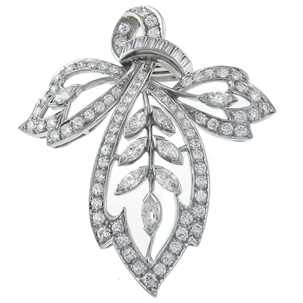 2.50ct  Diamond Floral Pin