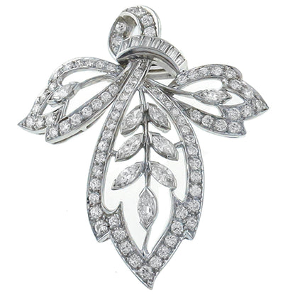 2.50ct  Diamond Floral Pin