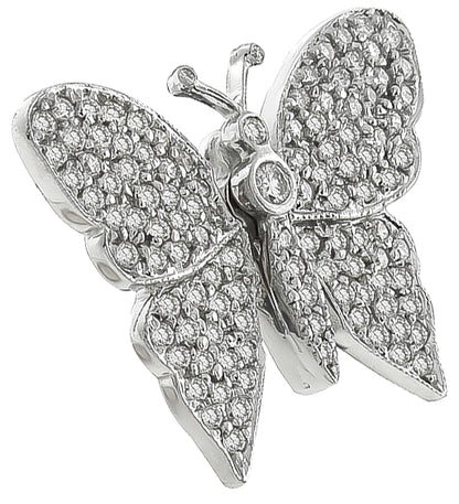 2.50ct Diamond Gold Butterfly Pin