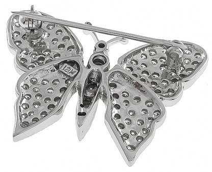 2.50ct Diamond Gold Butterfly Pin