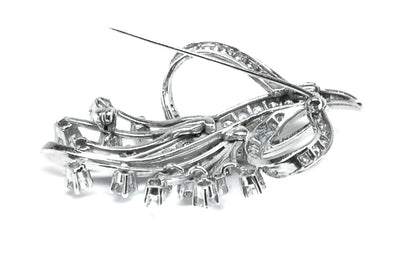 2.50ct Platinum Diamond Floral Pin/ Pendant