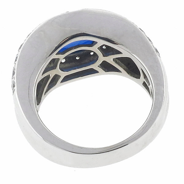 2.50ct Sapphire 1.70ct Diamond Platinum Ring