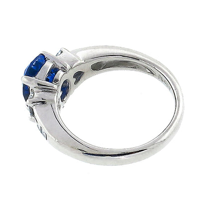 2.58ct  Sapphire 0.55ct Diamond Engagement Ring