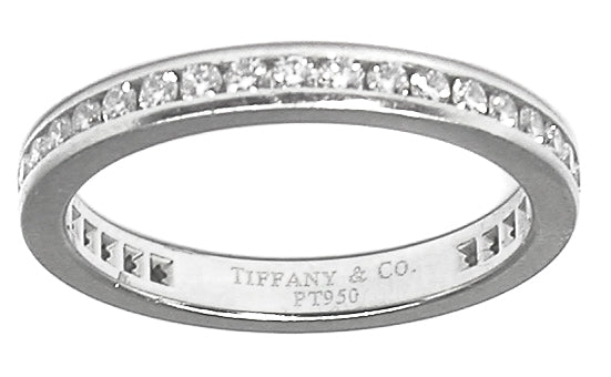 2.5mm Tiffany & Co.  1ct Diamond Eternity Platinum Wedding Band