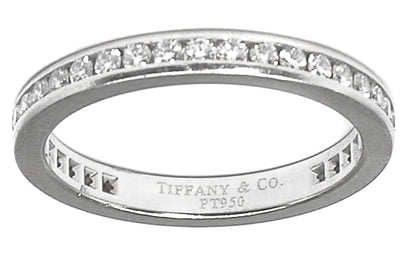 2.5mm Tiffany & Co.  1ct Diamond Eternity Platinum Wedding Band