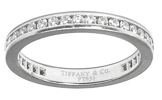 2.5mm Tiffany & Co.  1ct Diamond Eternity Platinum Wedding Band