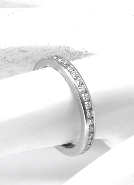 2.5mm Tiffany & Co.  1ct Diamond Eternity Platinum Wedding Band
