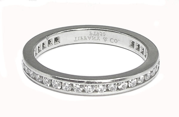 2.5mm Tiffany & Co.  1ct Diamond Eternity Platinum Wedding Band