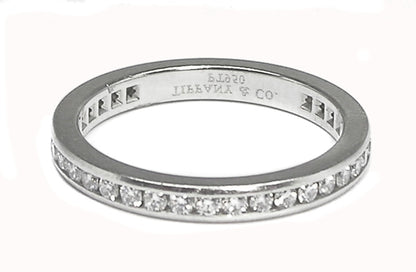 2.5mm Tiffany & Co.  1ct Diamond Eternity Platinum Wedding Band