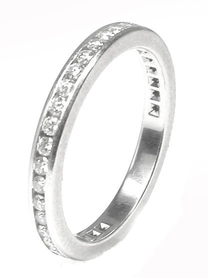 2.5mm Tiffany & Co.  1ct Diamond Eternity Platinum Wedding Band