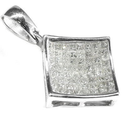 2.60ct Princess Cut Diamond Cluster  Pendant