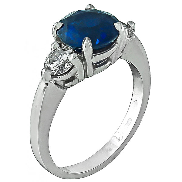 2.66ct Sapphire 0.70ct Diamond Engagement Ring